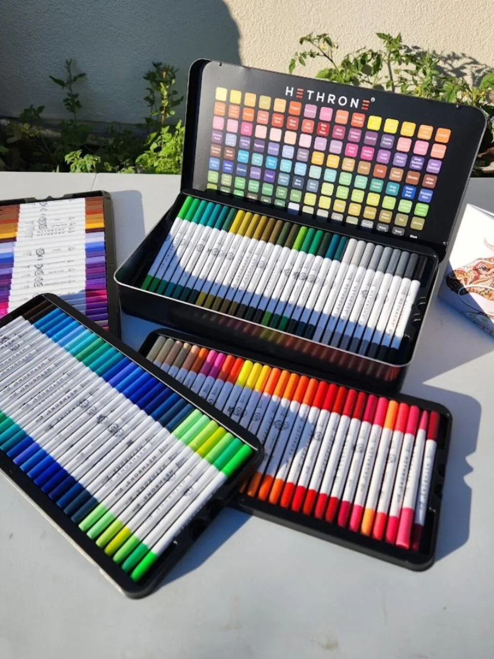 NEW 120 Colors Art Supplies Brush Markers Pens for Adult Coloring Books School D